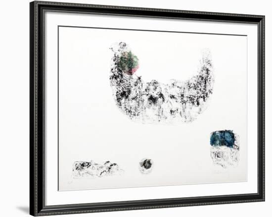 Horses - Variation 11 (Green, Pink and Blue)-Lebadang-Framed Collectable Print