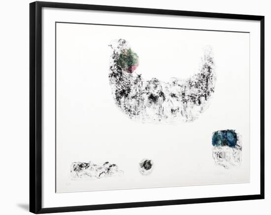 Horses - Variation 11 (Green, Pink and Blue)-Lebadang-Framed Collectable Print