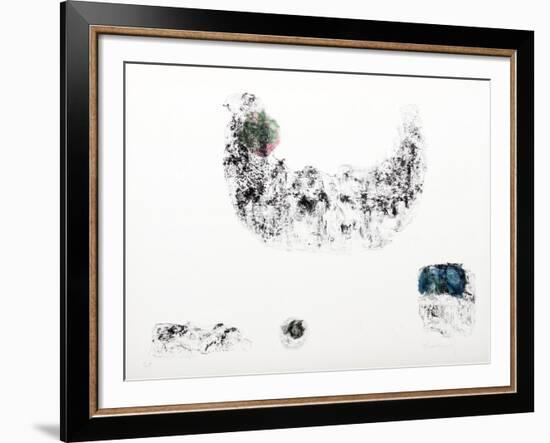 Horses - Variation 11 (Green, Pink and Blue)-Lebadang-Framed Collectable Print