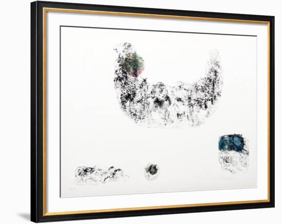Horses - Variation 11 (Green, Pink and Blue)-Lebadang-Framed Collectable Print