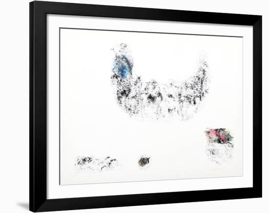 Horses - Variation 12 (Blue, Pink and Green)-Lebadang-Framed Collectable Print