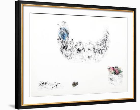 Horses - Variation 12 (Blue, Pink and Green)-Lebadang-Framed Collectable Print