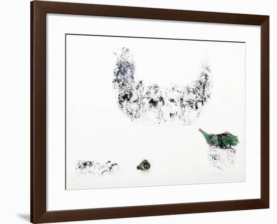 Horses - Variation 13 (Light Blue and Green)-Lebadang-Framed Collectable Print