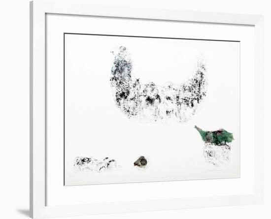 Horses - Variation 13 (Light Blue and Green)-Lebadang-Framed Collectable Print