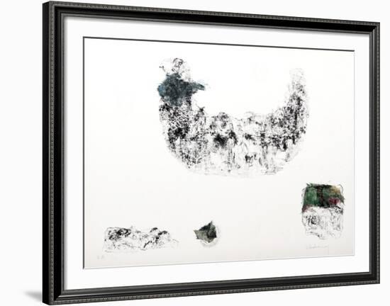 Horses - Variation 2 (Blue and Green)-Lebadang-Framed Collectable Print