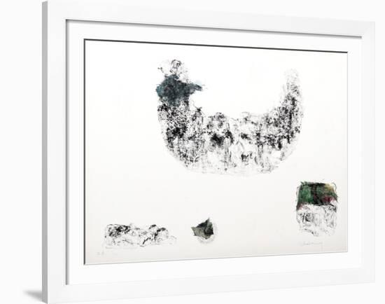 Horses - Variation 2 (Blue and Green)-Lebadang-Framed Collectable Print