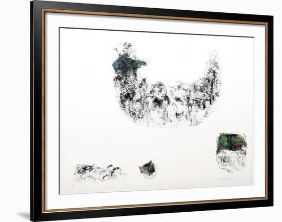 Horses - Variation 2 (Blue and Green)-Lebadang-Framed Collectable Print