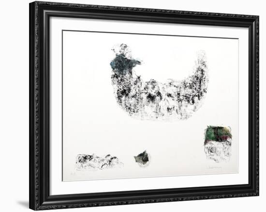 Horses - Variation 2 (Blue and Green)-Lebadang-Framed Collectable Print
