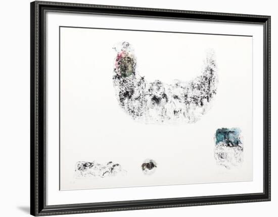 Horses - Variation 4 (Pink, Beige and Blue)-Lebadang-Framed Collectable Print