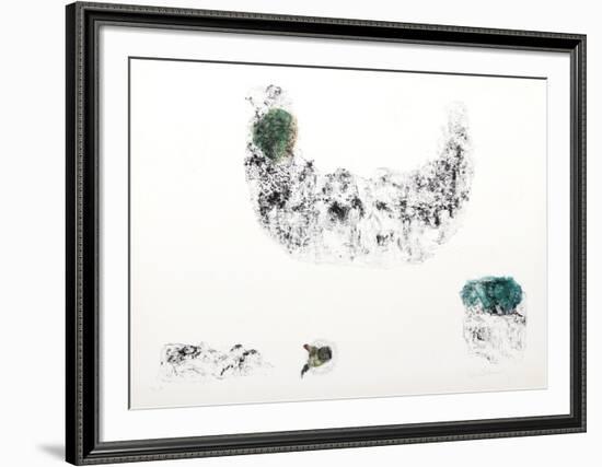 Horses - Variation 5 (Green and Blue)-Lebadang-Framed Collectable Print