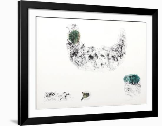 Horses - Variation 5 (Green and Blue)-Lebadang-Framed Collectable Print
