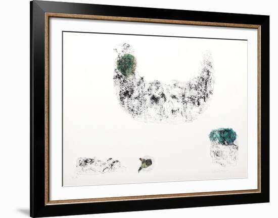 Horses - Variation 5 (Green and Blue)-Lebadang-Framed Collectable Print