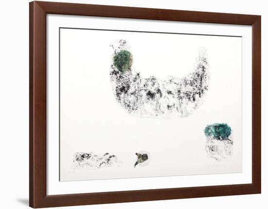 Horses - Variation 5 (Green and Blue)-Lebadang-Framed Collectable Print