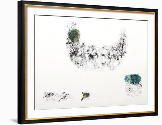 Horses - Variation 5 (Green and Blue)-Lebadang-Framed Collectable Print