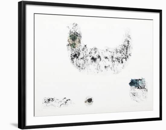 Horses - Variation 7 (Green, Beige and Blue)-Lebadang-Framed Collectable Print