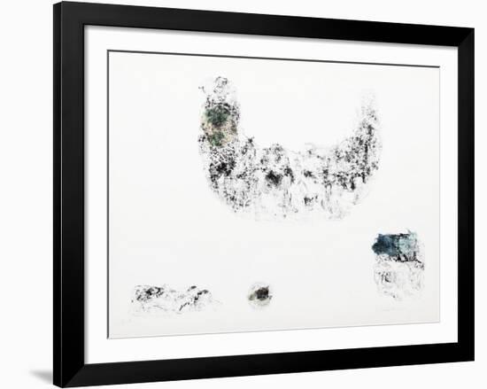 Horses - Variation 7 (Green, Beige and Blue)-Lebadang-Framed Collectable Print