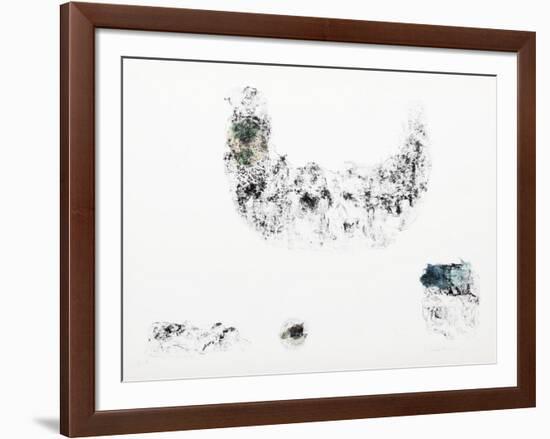 Horses - Variation 7 (Green, Beige and Blue)-Lebadang-Framed Collectable Print
