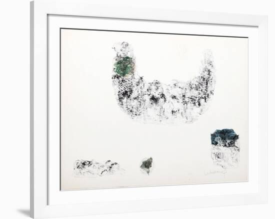 Horses - Variation 8 (Green and Blue)-Lebadang-Framed Collectable Print