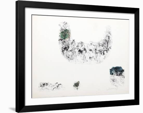 Horses - Variation 8 (Green and Blue)-Lebadang-Framed Collectable Print