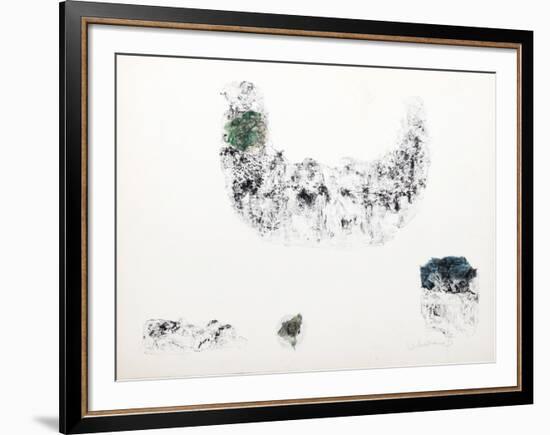 Horses - Variation 8 (Green and Blue)-Lebadang-Framed Collectable Print