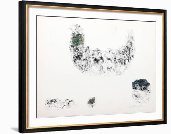 Horses - Variation 8 (Green and Blue)-Lebadang-Framed Collectable Print