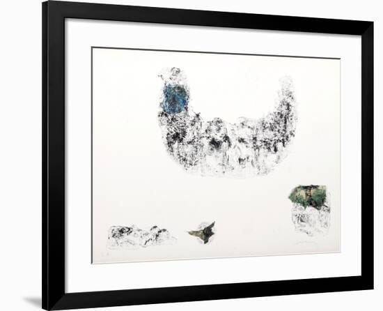 Horses - Variation 9 (Blue and Green)-Lebadang-Framed Collectable Print