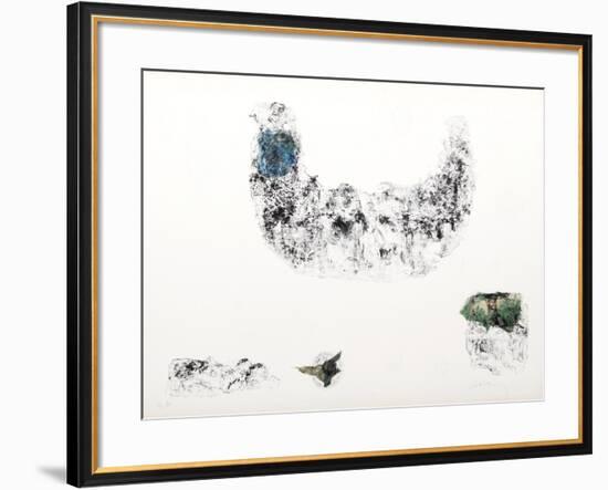 Horses - Variation 9 (Blue and Green)-Lebadang-Framed Collectable Print