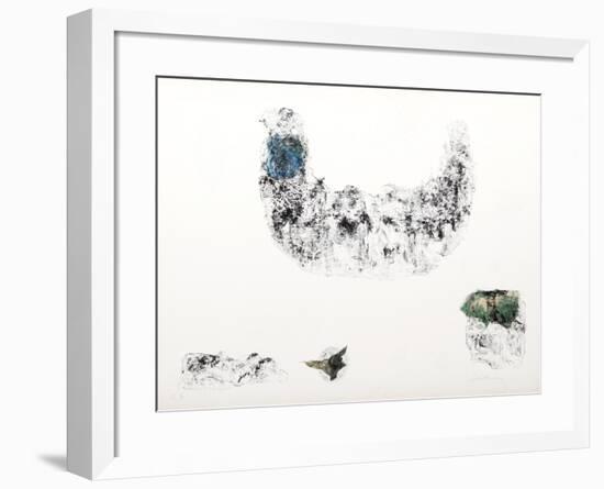 Horses - Variation 9 (Blue and Green)-Lebadang-Framed Collectable Print