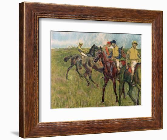 Horses with Jockeys, 1910-Edgar Degas-Framed Giclee Print