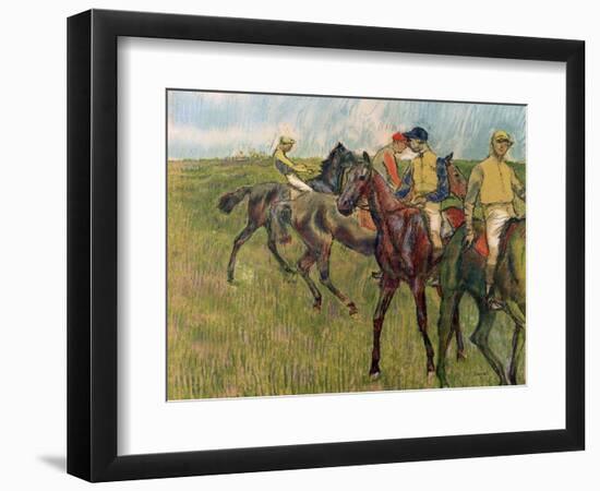 Horses with Jockeys, 1910-Edgar Degas-Framed Giclee Print