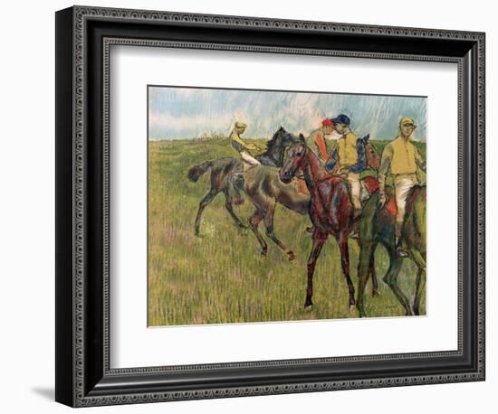 Horses with Jockeys, 1910-Edgar Degas-Framed Giclee Print