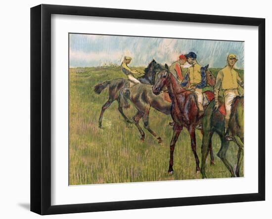 Horses with Jockeys, 1910-Edgar Degas-Framed Giclee Print