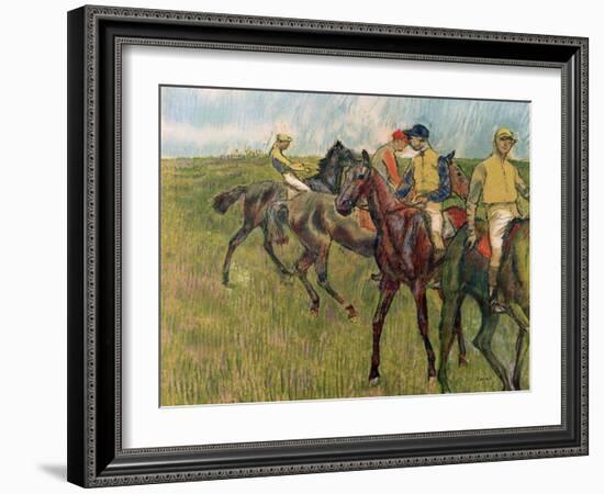 Horses with Jockeys, 1910-Edgar Degas-Framed Giclee Print