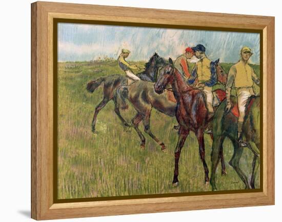 Horses with Jockeys, 1910-Edgar Degas-Framed Premier Image Canvas