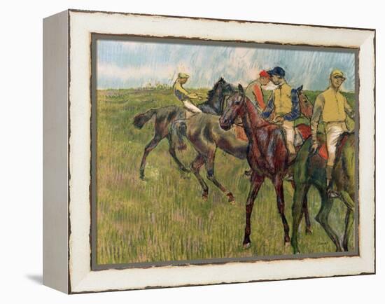 Horses with Jockeys, 1910-Edgar Degas-Framed Premier Image Canvas