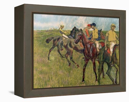 Horses with Jockeys, 1910-Edgar Degas-Framed Premier Image Canvas