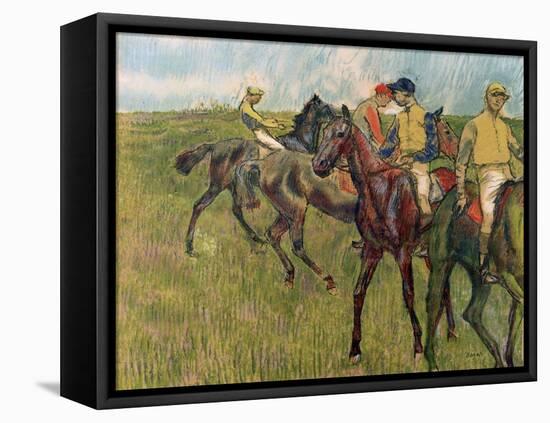 Horses with Jockeys, 1910-Edgar Degas-Framed Premier Image Canvas