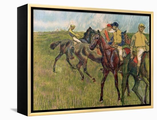 Horses with Jockeys, 1910-Edgar Degas-Framed Premier Image Canvas