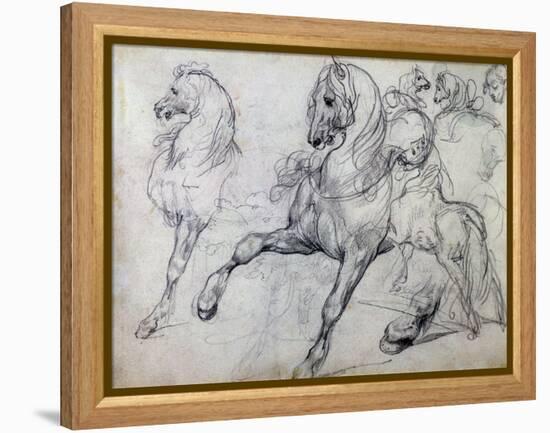 Horses-Théodore Géricault-Framed Premier Image Canvas