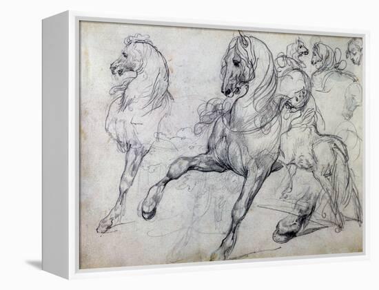 Horses-Théodore Géricault-Framed Premier Image Canvas