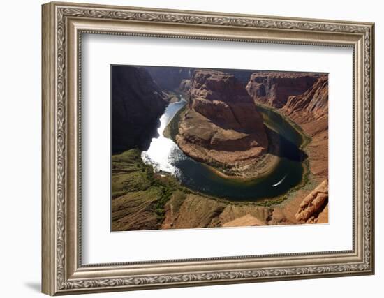 Horseshoe Bend, 1000 Ft. Drop to Colorado River-David Wall-Framed Photographic Print