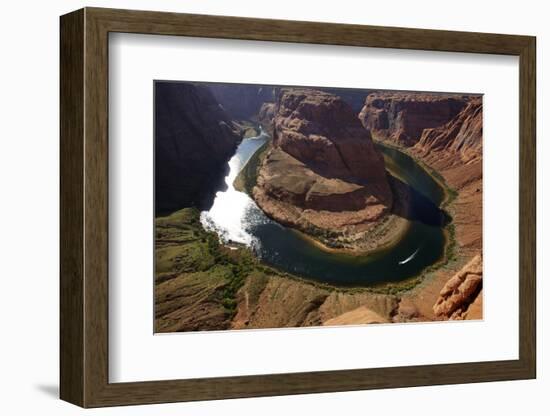 Horseshoe Bend, 1000 Ft. Drop to Colorado River-David Wall-Framed Photographic Print