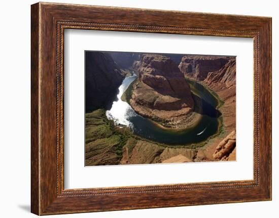 Horseshoe Bend, 1000 Ft. Drop to Colorado River-David Wall-Framed Photographic Print