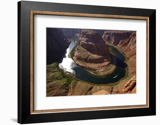 Horseshoe Bend, 1000 Ft. Drop to Colorado River-David Wall-Framed Photographic Print