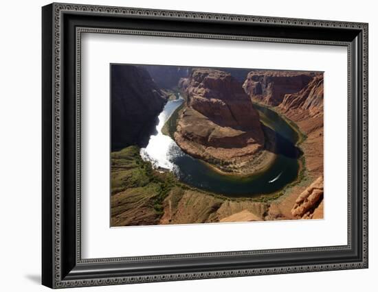 Horseshoe Bend, 1000 Ft. Drop to Colorado River-David Wall-Framed Photographic Print