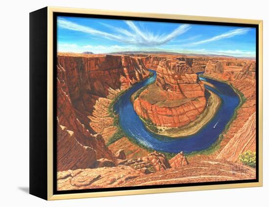 Horseshoe Bend Colorado River Arizona-Richard Harpum-Framed Stretched Canvas
