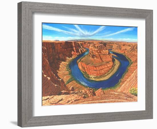 Horseshoe Bend Colorado River Arizona-Richard Harpum-Framed Art Print