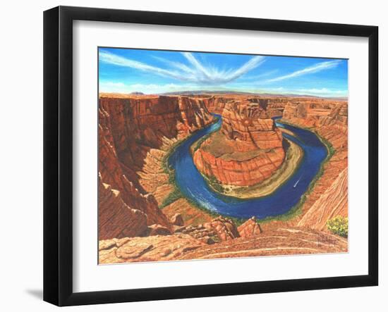 Horseshoe Bend Colorado River Arizona-Richard Harpum-Framed Art Print