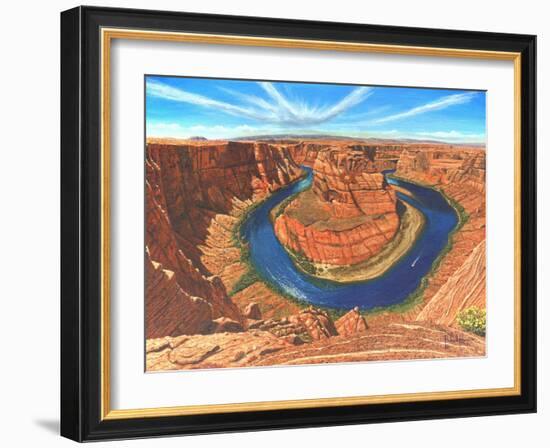 Horseshoe Bend Colorado River Arizona-Richard Harpum-Framed Art Print