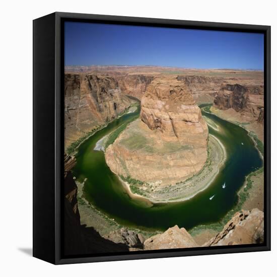 Horseshoe Bend, Colorado River, Near Page, Arizona, United States of America, North America-Tony Gervis-Framed Premier Image Canvas